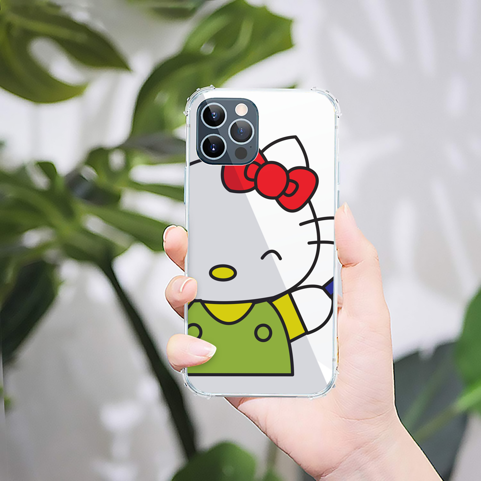 （画像用） Hello Kitty ハローキティ 【iPhone 12シリーズ対応】透明スマホケース（クリアソフトケース）